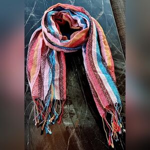 Colorful Striped Women's Scarf